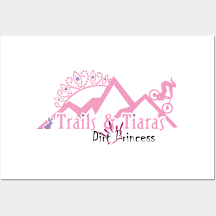 Trails & Tiaras Logo - Black Print Posters and Art